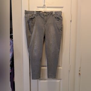 Distressed Gray Democracy Plus Jeans